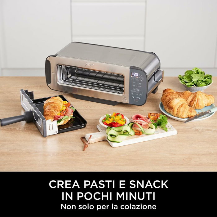 Ninja Foodi ST202EU Tostadora 3 en 1, Parrilla y Sandwichera