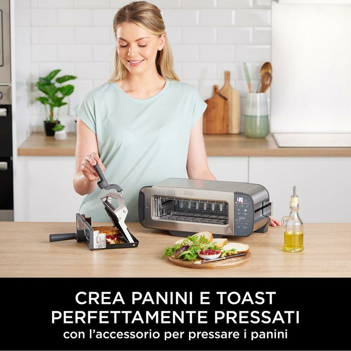 Ninja Foodi ST202EU Tostadora 3 en 1, Parrilla y Sandwichera