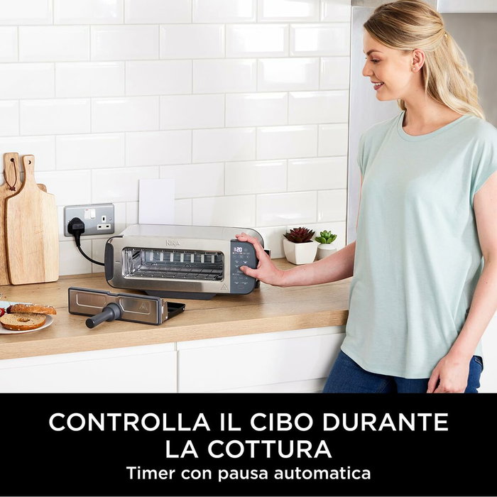 Ninja Foodi ST202EU Tostadora 3 en 1, Parrilla y Sandwichera