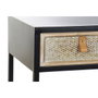 DKD Home Decor Consola de Metal y Madera Negra y Marrón