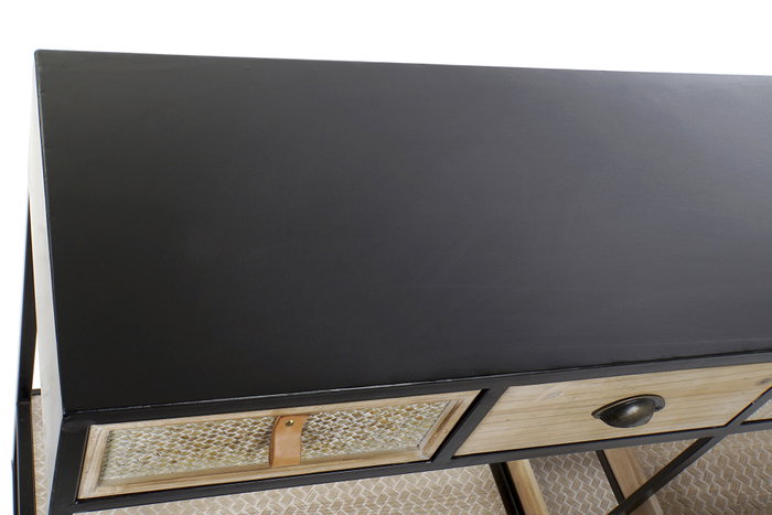 DKD Home Decor Consola Loft Negro Marron 38 x 80 x 120 cm