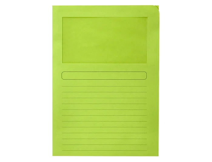 Q-connect Subcarpeta de Cartulina Verde con Ventana Transparente DIN A4 Q-connect Subcarpeta de Cartulina Verde con Ventana Transparente DIN A4