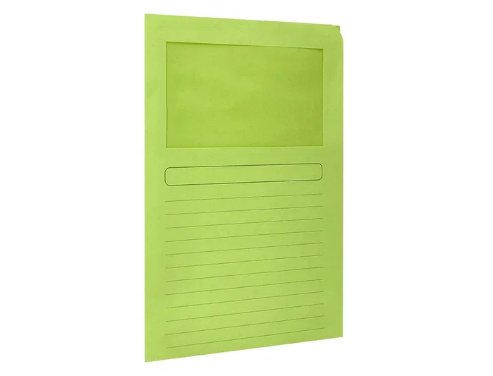 Q-connect Subcarpeta de Cartulina Verde con Ventana Transparente DIN A4 Q-connect Subcarpeta de Cartulina Verde con Ventana Transparente DIN A4