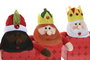 DKD Home Decor Caja Poliéster y Cartón Reyes Magos Surtida 21x11x21 cm
