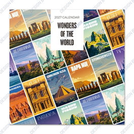 ERIK Calendario de pared 2027 Maravillas del mundo 30x30cm