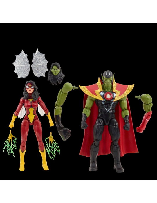 Hasbro Marvel Legends Series Skrull Queen y Super-Skrull 15cm