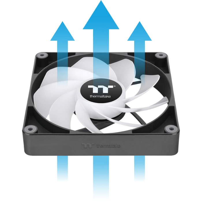 Thermaltake CT120 Reverse ARGB Pack de 2 Ventiladores de 120 mm Negro Thermaltake CT120 Reverse ARGB Pack de 2 Ventiladores de 120 mm Negro