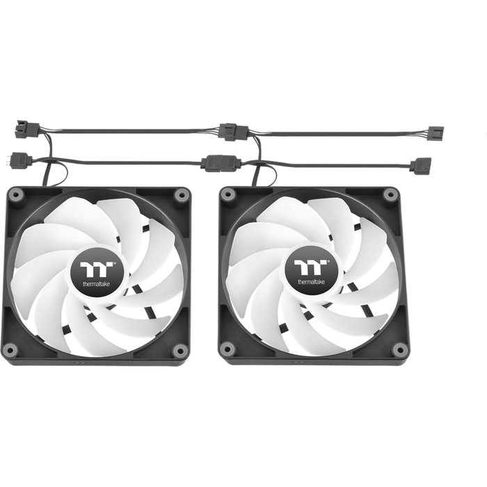 Thermaltake CT120 Reverse ARGB Pack de 2 Ventiladores de 120 mm Negro Thermaltake CT120 Reverse ARGB Pack de 2 Ventiladores de 120 mm Negro