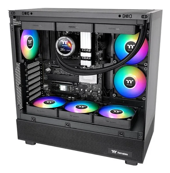 Thermaltake CT120 Reverse ARGB Pack de 2 Ventiladores de 120 mm Negro Thermaltake CT120 Reverse ARGB Pack de 2 Ventiladores de 120 mm Negro