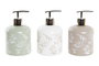 DKD Home Decor Dosificador de Cristal y ABS Marron Verde Blanco 8 x 14 x 8 cm 350ml