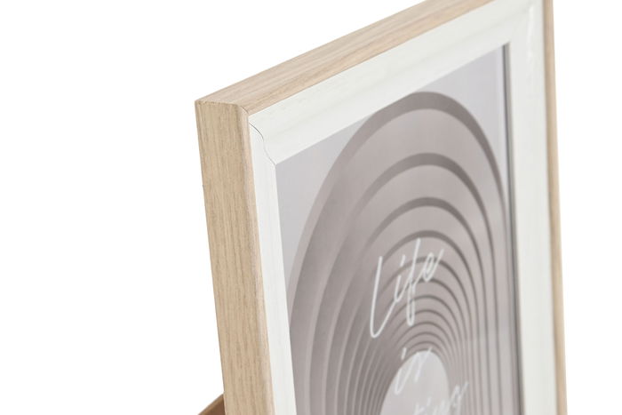 DKD Home Decor Marco de Fotos Blanco Natural para Foto 20x25 cm, MDF y Cristal, 2.1 x 30 x 25 cm (4 Unidades)