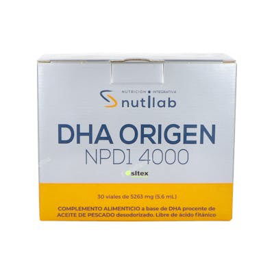 NUTRILAB NPD1 4000 Dha Origen 30 Viales con 4000 mg Dha y 266.5 mg Epa Vitamina E NUTRILAB NPD1 4000 Dha Origen 30 Viales con 4000 mg Dha y 266.5 mg Epa Vitamina E