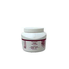 JJ Mascarilla Capilar Nutritiva Macadamia Mask Nourishing con Aceite de Macadamia, Libre de Siliconas, Para Cabello Estresado y Apagado, 500 ml