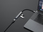 Equip Hub USB-C 128961 - 4 Puertos (1x USB 3.0, 3x USB 2.0) 5000 Mbit/s, Carcasa Aluminio Negro/Gris, Plug & Play