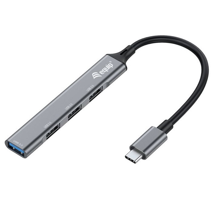 Equip Hub USB-C Life, 1 Puerto USB 3.0 + 3 Puertos USB 2.0, Carcasa de Aluminio Equip Hub USB-C Life, 1 Puerto USB 3.0 + 3 Puertos USB 2.0, Carcasa de Aluminio