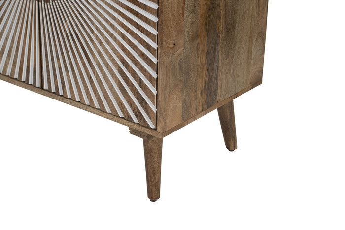 Aparador Home ESPRIT Blanco Dorado Natural Madera 80 x 45 x 97 cm Aparador Home ESPRIT Blanco Dorado Natural Madera 80 x 45 x 97 cm