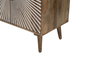 Aparador Home ESPRIT Blanco Dorado Natural Madera 80 x 45 x 97 cm