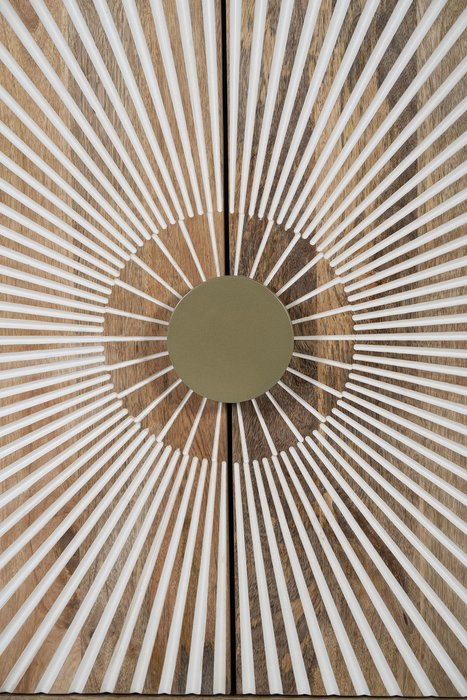 Aparador Home ESPRIT Blanco Dorado Natural Madera 80 x 45 x 97 cm Aparador Home ESPRIT Blanco Dorado Natural Madera 80 x 45 x 97 cm