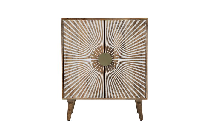 Aparador Home ESPRIT Blanco Dorado Natural Madera 80 x 45 x 97 cm Aparador Home ESPRIT Blanco Dorado Natural Madera 80 x 45 x 97 cm