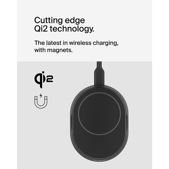 Belkin BoostCharge Pro Qi2 15W Cargador Magnético Convertible Negro Belkin BoostCharge Pro Qi2 15W Cargador Magnético Convertible Negro