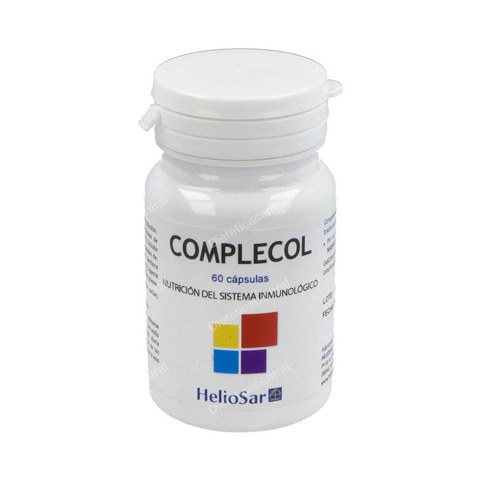 HELIOSAR Complecol 60 Cápsulas - Complemento Alimenticio con Magnesio, Hierro, Cúrcuma y Plantas para el Metabolismo Energético HELIOSAR Complecol 60 Cápsulas - Complemento Alimenticio con Magnesio, Hierro, Cúrcuma y Plantas para el Metabolismo Energético
