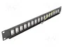 DeLOCK Panel de conexión Keystone 19'' 16 puertos 1U negro