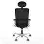 PIQUERAS Y CRESPO Silla de oficina Zulema con mecanismo Sincro/Traslack, marrón oscuro y negro