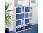 Exacompta Modulo Cajones Sobremesa System 5 Cajones Poliestireno Din A3 Azul/Gris 350x288x320 mm