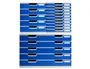 Exacompta Modulo Cajones Sobremesa System 5 Cajones Poliestireno Din A3 Azul/Gris 350x288x320 mm
