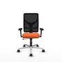 PIQUERAS Y CRESPO Silla de oficina Motilla Naranja y Negro