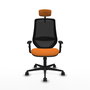 PIQUERAS Y CRESPO Silla de oficina Mardos Naranja y Negro