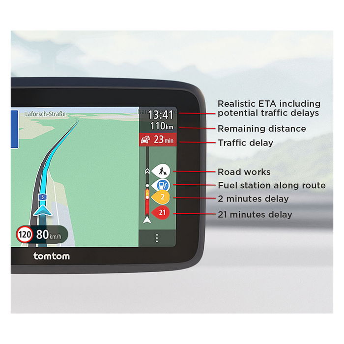 TomTom GO Classic GPS 5" 2ª Generación - Pantalla 7" Táctil, Mapas de Europa y América, 32 GB, WiFi, Bluetooth, Incluye Español