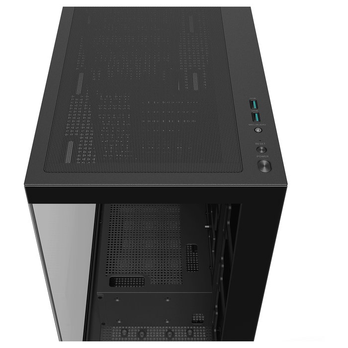 DeepCool CG580 Midi Tower ATX PC Gaming - Negro, con Vidrio Templado, Ventana Lateral, Gestión de Cables y Filtro Anti-polvo