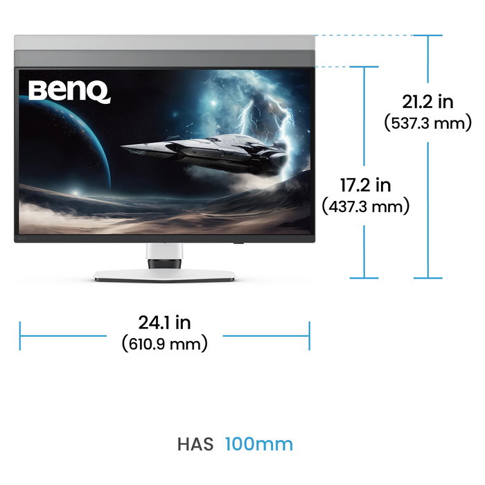 BenQ Monitor Mobiuz EX271UZ LCD-Display 67,31 cm (26,5") Gaming 4K UHD 144Hz 1ms HDR600 HDMI 2.1 IPS FreeSync Premium