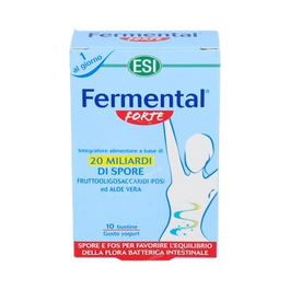 TREPATDIET-ESI Fermental Forte 10 Sobres Probióticos con Vitaminas B FOS Aloe Vera Flora Intestinal
