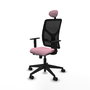 PIQUERAS Y CRESPO Silla de oficina Motilla Rosa y Negro con mecanismo Sincro/Traslack