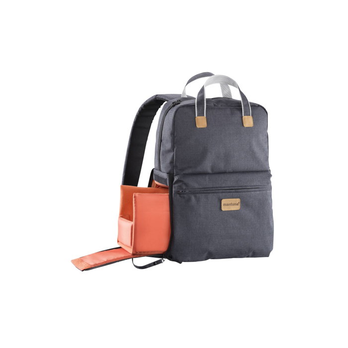Mantona Urban Companion Photo Backpack & Bag Antracita / Naranja