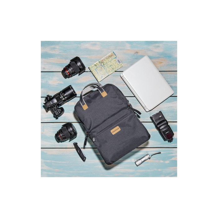 Mantona Urban Companion Photo Backpack & Bag Antracita / Naranja