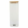 Quttin Tarro Cuadrado de Borosilicato con Tapa de Bambú 2150ml (12 Unidades)