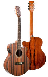 Guitarra Acústica Daytona Electrificada A401Ce Mini Jumbo Ébano