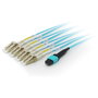 EQUIP Cable de fibra óptica trunk OM4 MTP a 4x LC 3m Cian