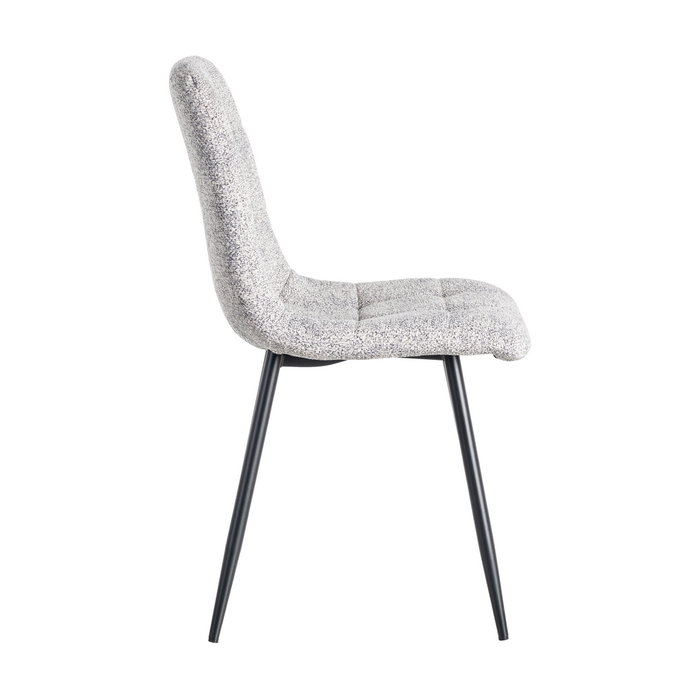 Silla Jaspeado Gris-Blanco Tejido-Metal 44 X 52 X 86 cm (Set de 2)