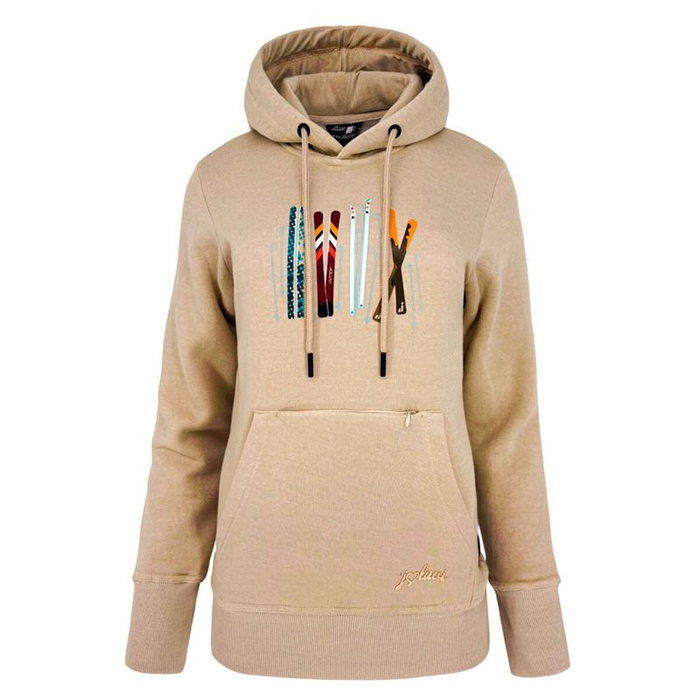 Sudadera con Capucha Mujer Joluvi Cotton Ski Ecru M Sudadera con Capucha Mujer Joluvi Cotton Ski Ecru M