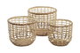 DKD Home Decor Cesta Urban 39x39x32 cm Set 3 Piezas Fibra de Maíz Marrón