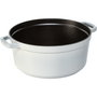 Staub La Cocotte 26cm Redonda, Blanco Trufa, Hierro Fundido