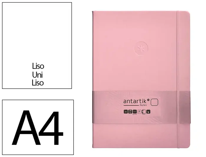 Antartik Cuaderno Antartik Notes tapa dura A4 hojas lisas rosa pastel 100 hojas 80 gr fsc Antartik Cuaderno Antartik Notes tapa dura A4 hojas lisas rosa pastel 100 hojas 80 gr fsc