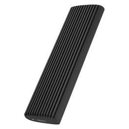 ICY BOX IB-1808MCT-CU31 Caja Externa USB 3.2 Gen 2 Tipo C para SSD M.2 NVMe y SATA, Aluminio Negro, Plug and Play