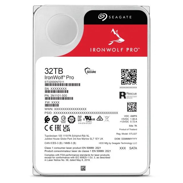 Seagate IronWolf Pro ST32000NT000 32 TB 7200 RPM 3.5-inch SATA III