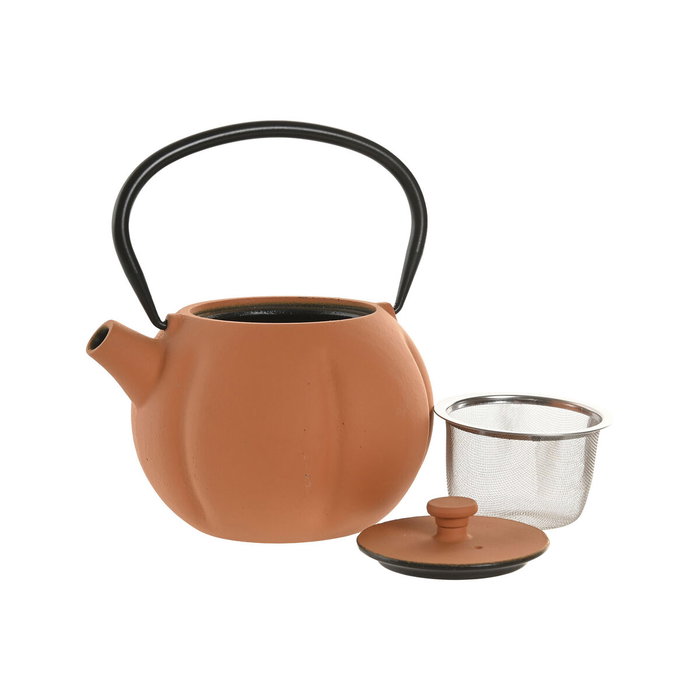DKD Home Decor Teteras de Hierro Colado 1L Surtido Naranja y Verde