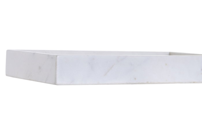 DKD Home Decor Bandeja de Mármol Blanco 30,5x15,5x3,8 cm